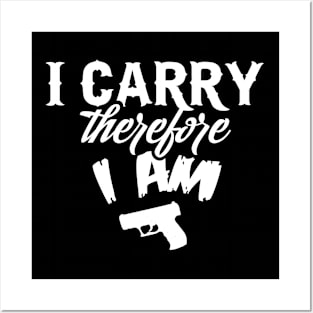 I carry therefore I am (white) Posters and Art